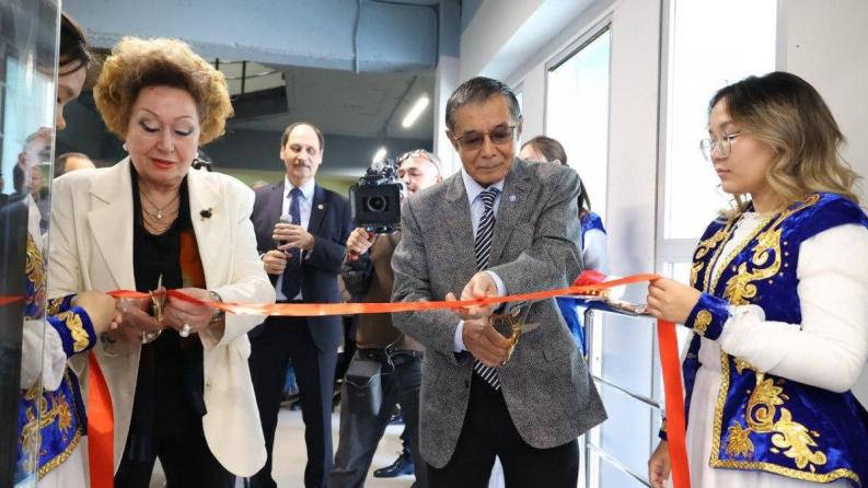 Auditorium named after Academician Ye. Shaikhutdinov has been opened at Satbayev University